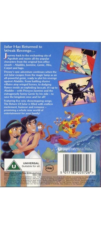 The Return of Jafar VHS movie collectible - Main Image 2