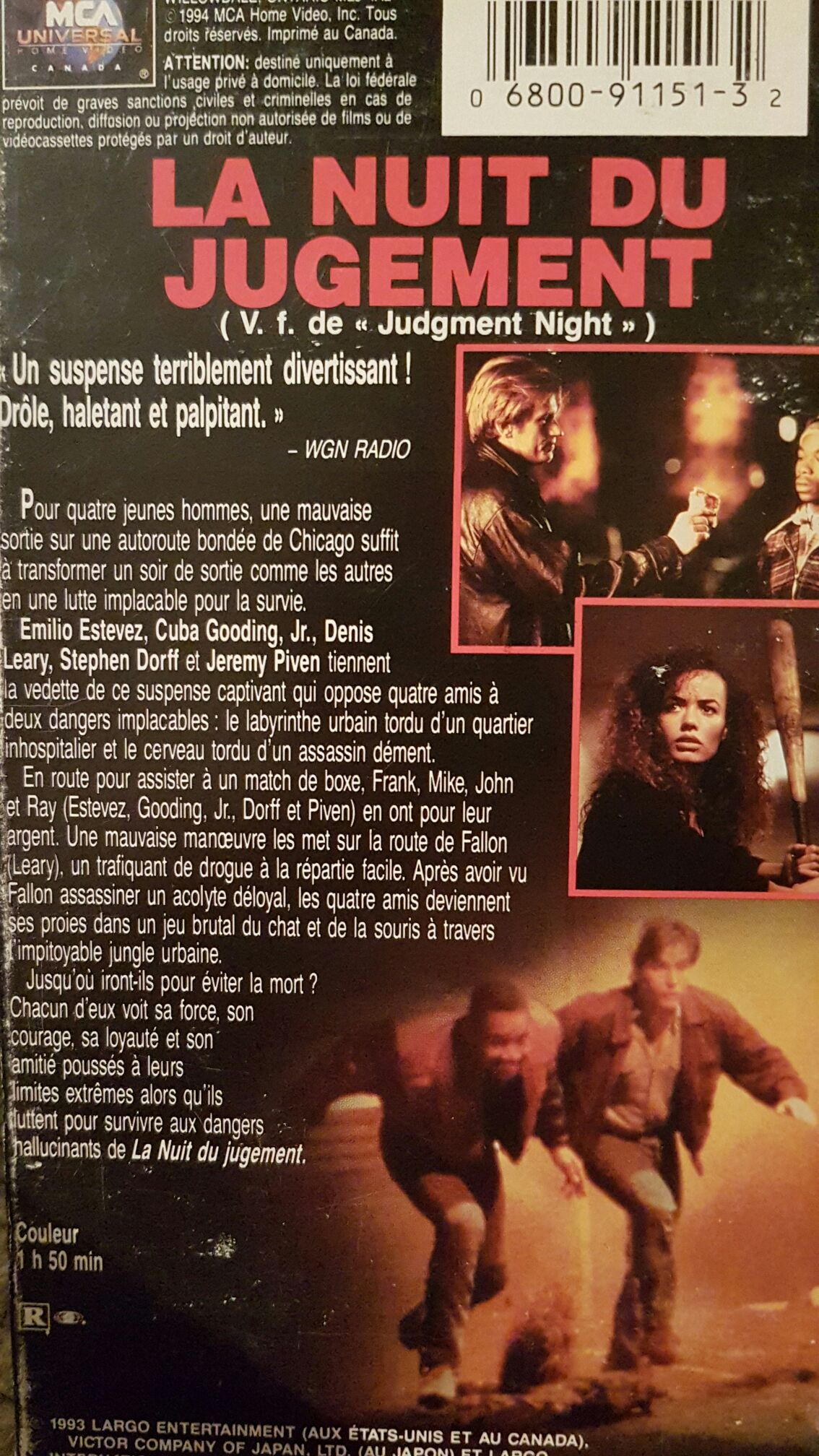 Judgment Night VHS movie collectible [Barcode 018713045683] - Main Image 2