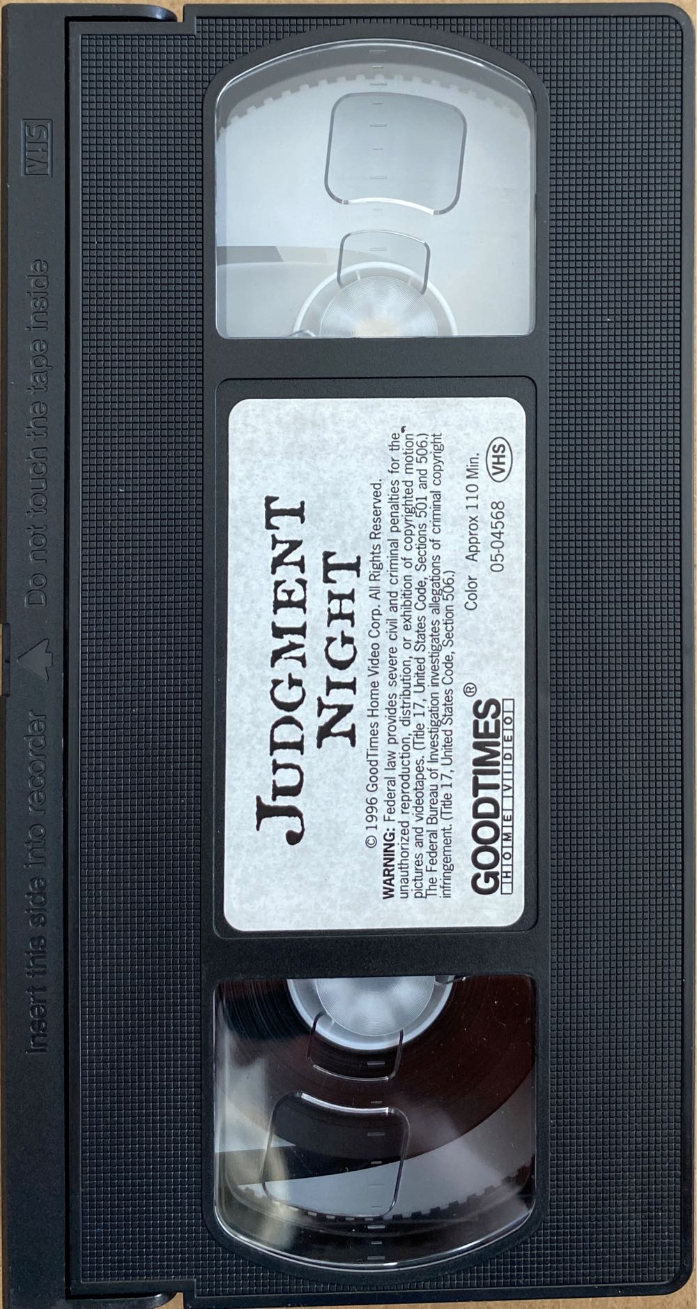 Judgment Night VHS movie collectible [Barcode 018713045683] - Main Image 3