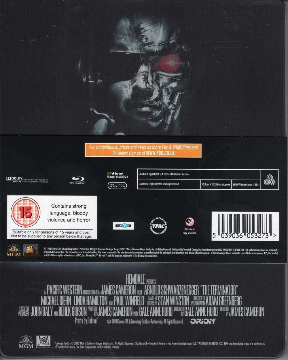 Terminator Blu-ray movie collectible [Barcode 5039036053273] - Main Image 4