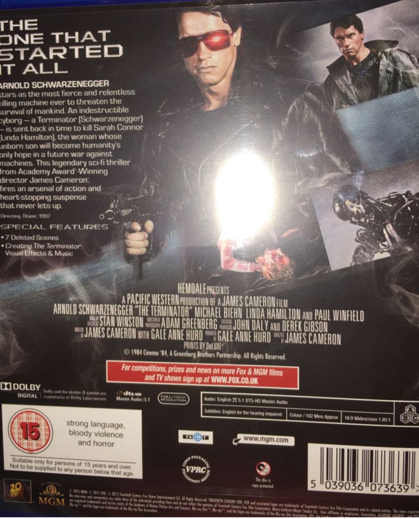Terminator, The Blu-ray movie collectible [Barcode 5039036073639] - Main Image 2