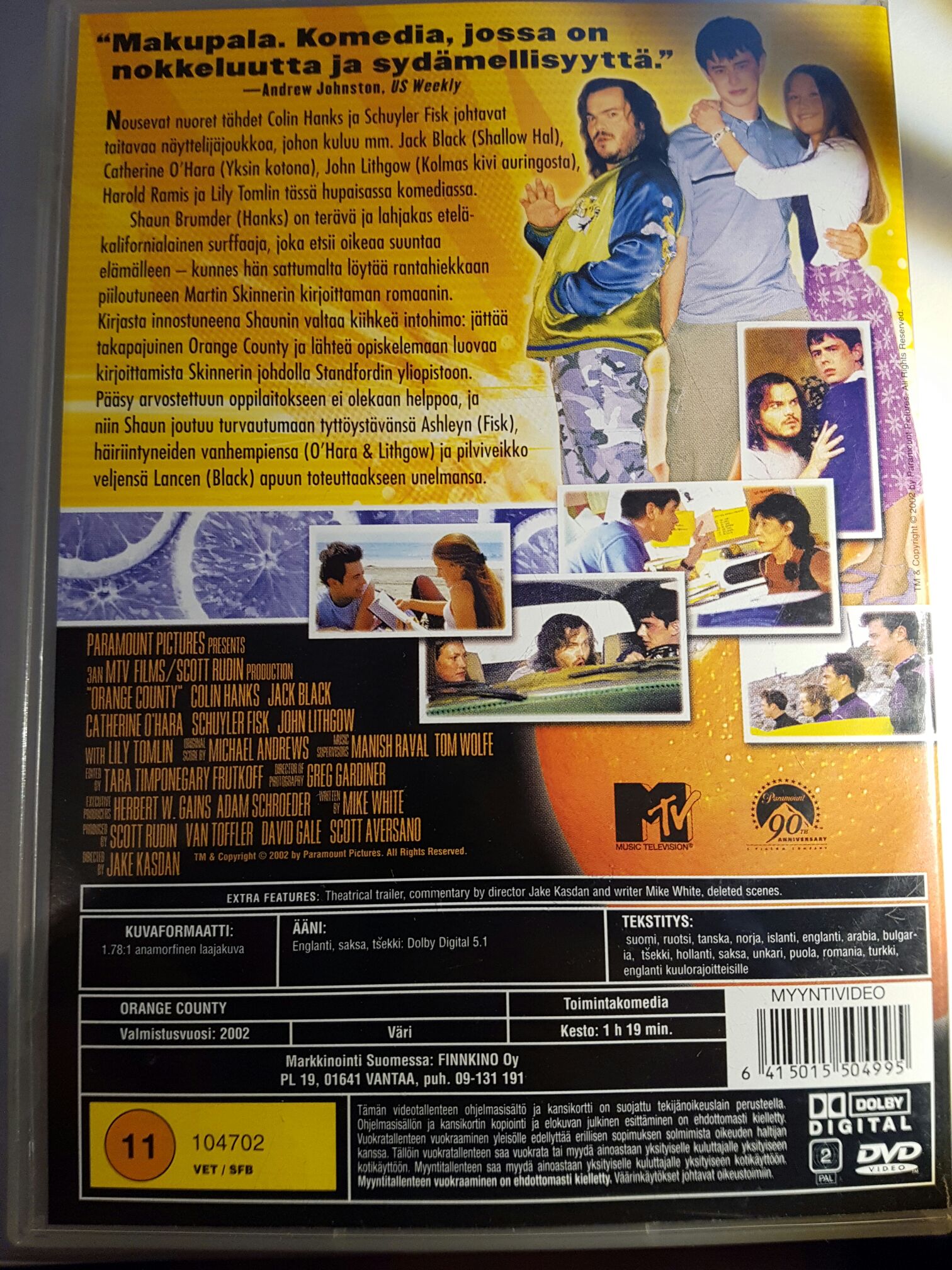 Orange County DVD movie collectible [Barcode 6415015504995] - Main Image 2