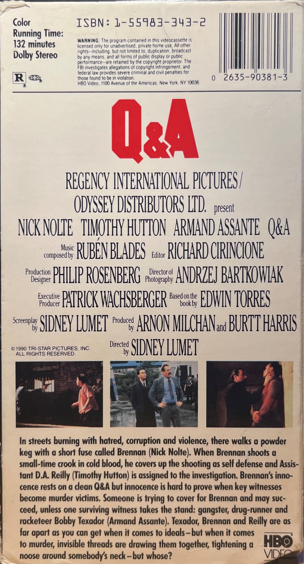 Q&A VHS movie collectible [Barcode 026359038136] - Main Image 2