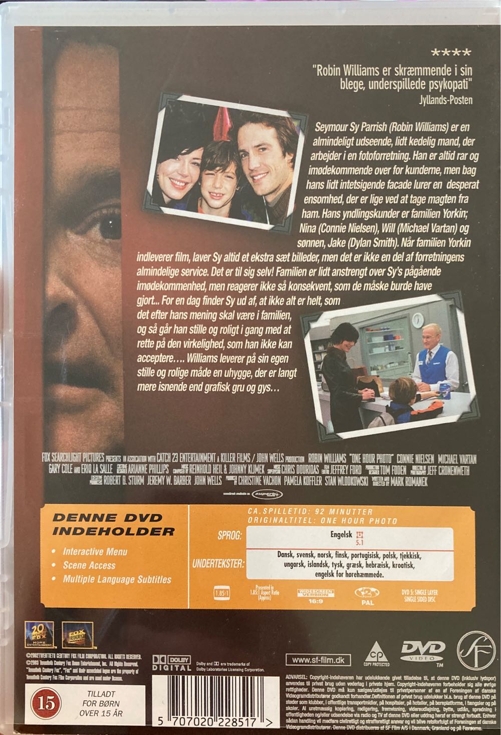 One Hour Photo DVD movie collectible [Barcode 5707020228517] - Main Image 2