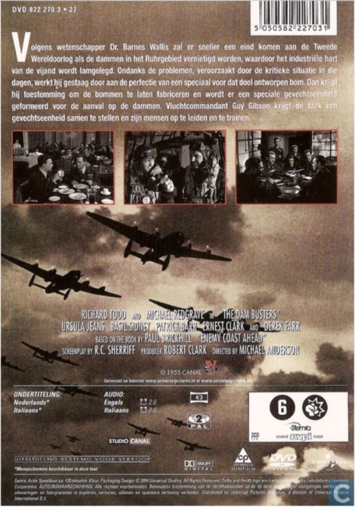 W -  The Dam Busters DVD movie collectible [Barcode 5050582227031] - Main Image 2