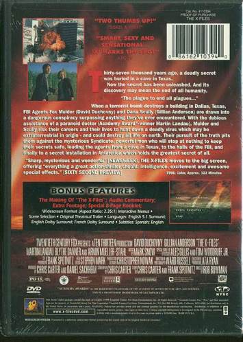 The X-Files: Fight the Future DVD movie collectible [Barcode 024543010944] - Main Image 2