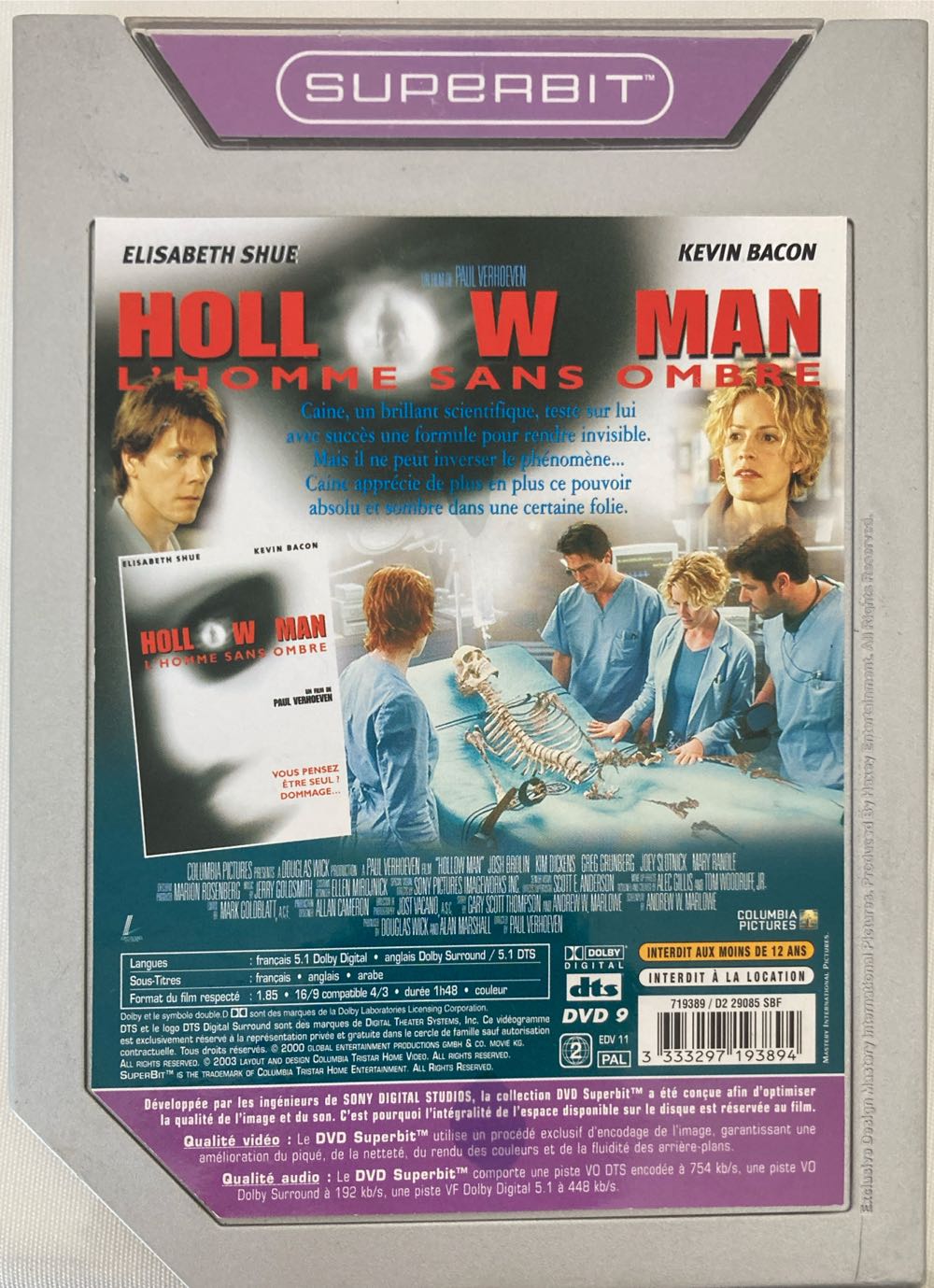 Hollow Man DVD movie collectible [Barcode 3333297193894] - Main Image 2