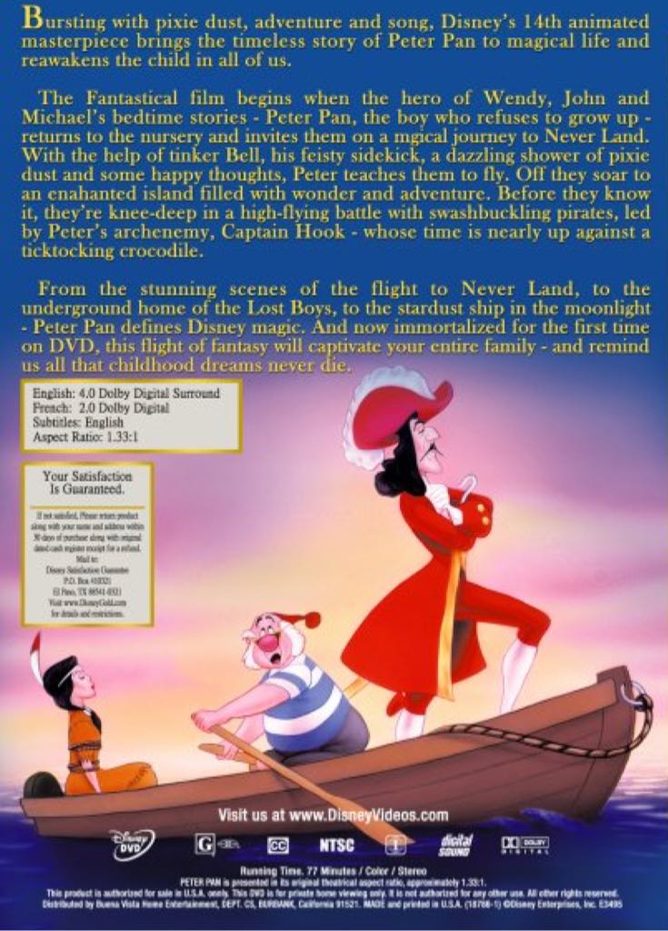 *Peter Pan Digital Copy movie collectible [Barcode 8422397401772] - Main Image 2