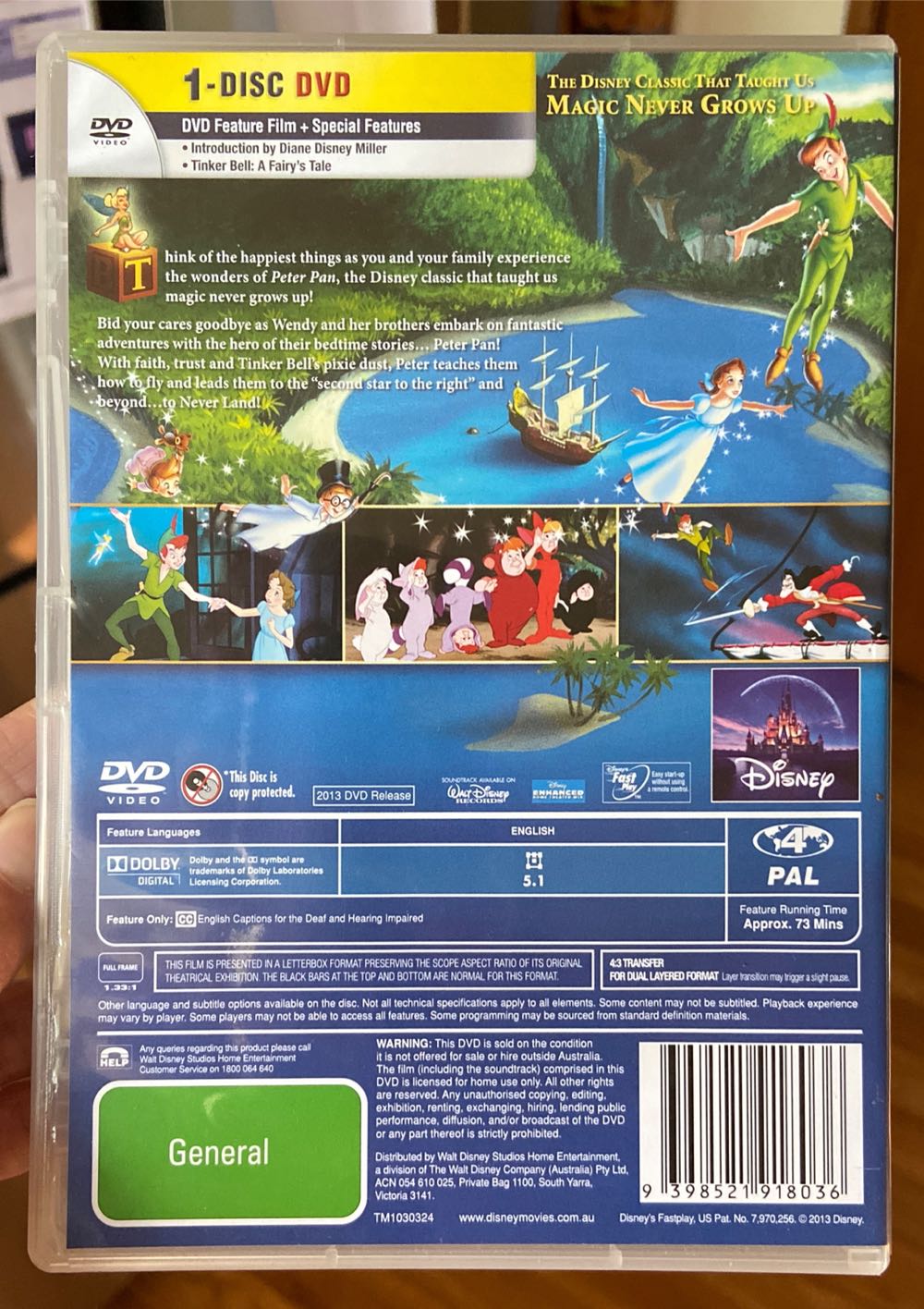 Peter Pan DVD movie collectible [Barcode 9398521918036] - Main Image 3