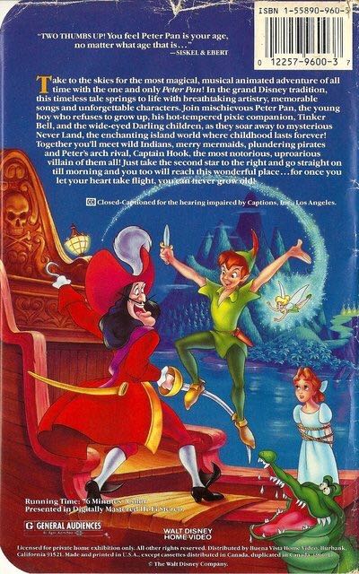 Peter Pan VHS movie collectible - Main Image 2