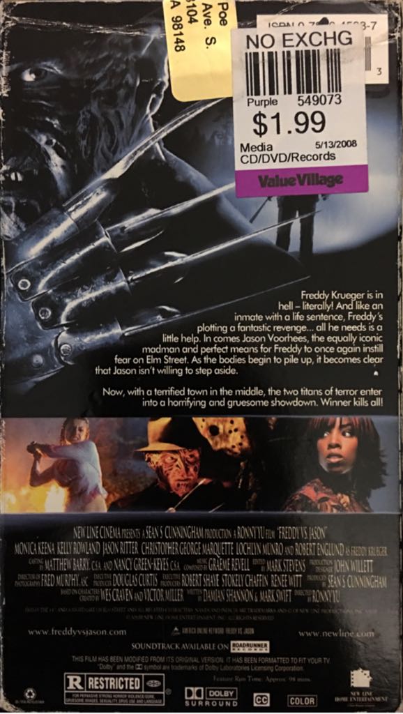 Freddy vs. Jason UMD movie collectible [Barcode 794043100055] - Main Image 2