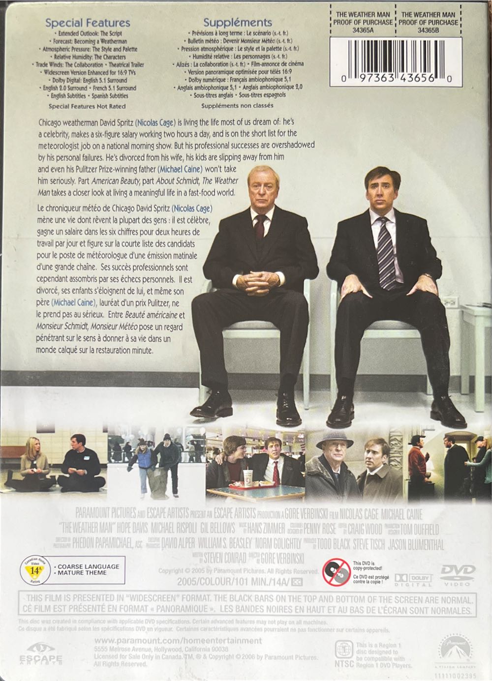 The Weather Man ⬛ DVD movie collectible [Barcode 097363436560] - Main Image 2