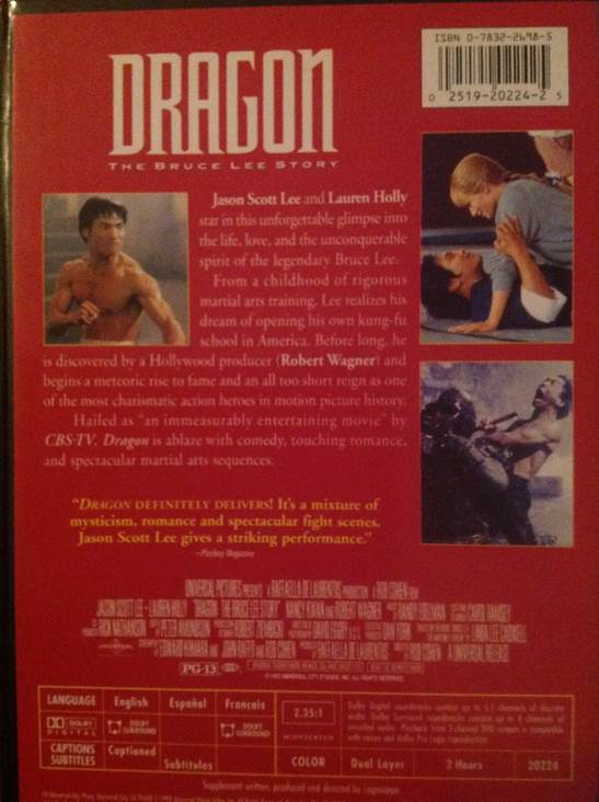 Dragon (The Bruce Lee Story) Digital Copy movie collectible [Barcode 025192022425] - Main Image 2