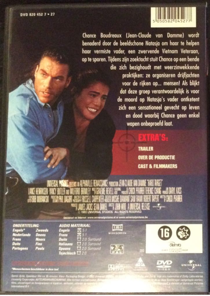 Hard Target DVD movie collectible [Barcode 5050582045277] - Main Image 2