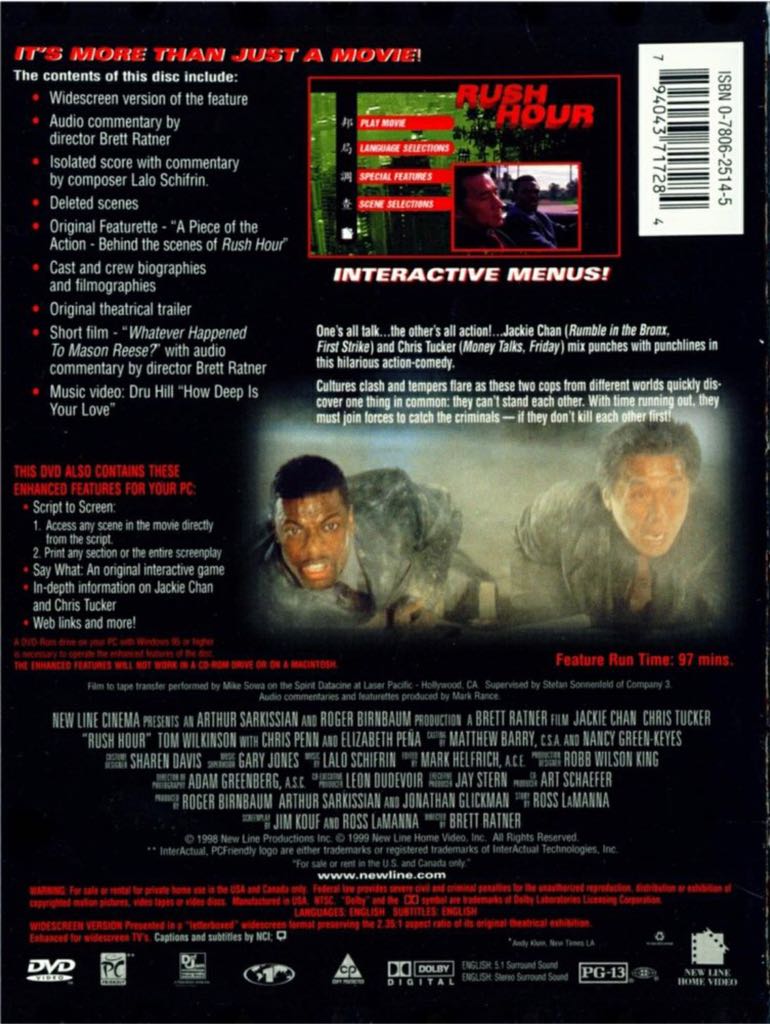 Rush Hour (VHS) DVD movie collectible [Barcode 7322489218541] - Main Image 2