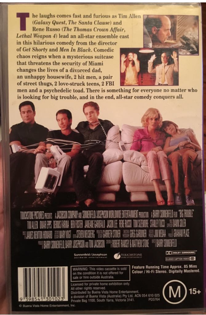 Big Trouble VHS movie collectible [Barcode 786936219104] - Main Image 2