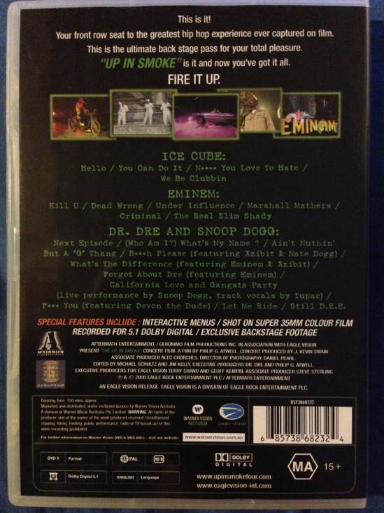 The Up in Smoke Tour DVD movie collectible [Barcode 685738682324] - Main Image 2