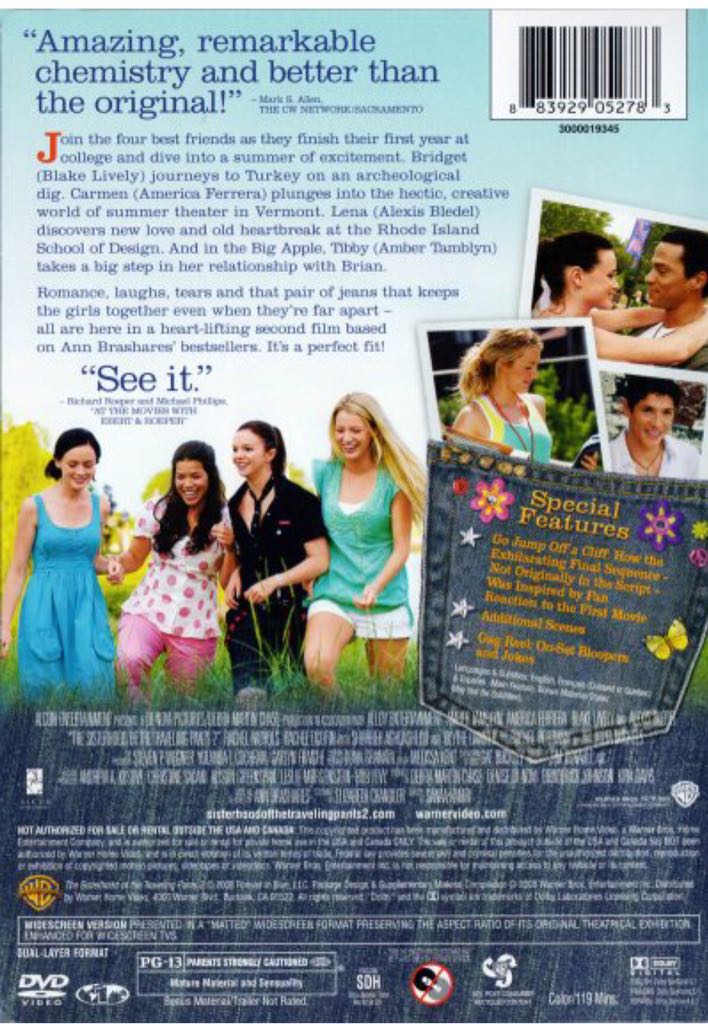 The Sisterhood of the Traveling Pants 2 DVD movie collectible [Barcode 883929049240] - Main Image 2