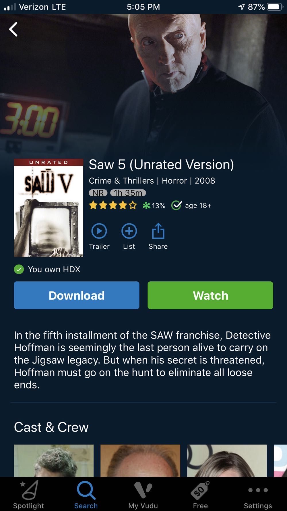 Saw V Digital Copy movie collectible [Barcode 031398106876] - Main Image 4