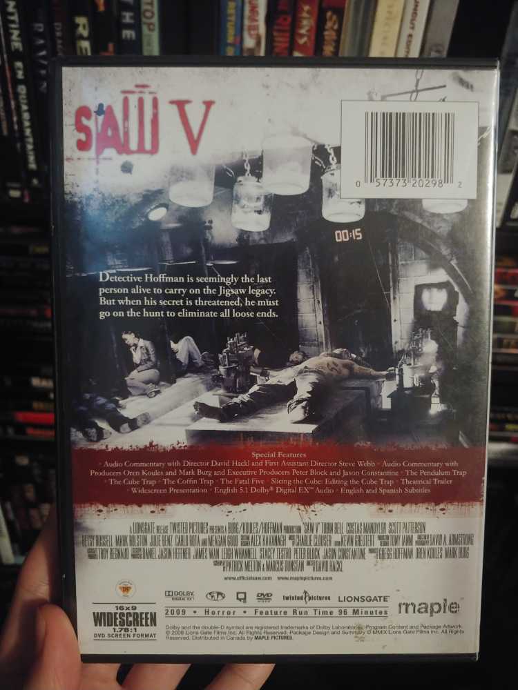 Saw V DVD movie collectible [Barcode 057373202982] - Main Image 4