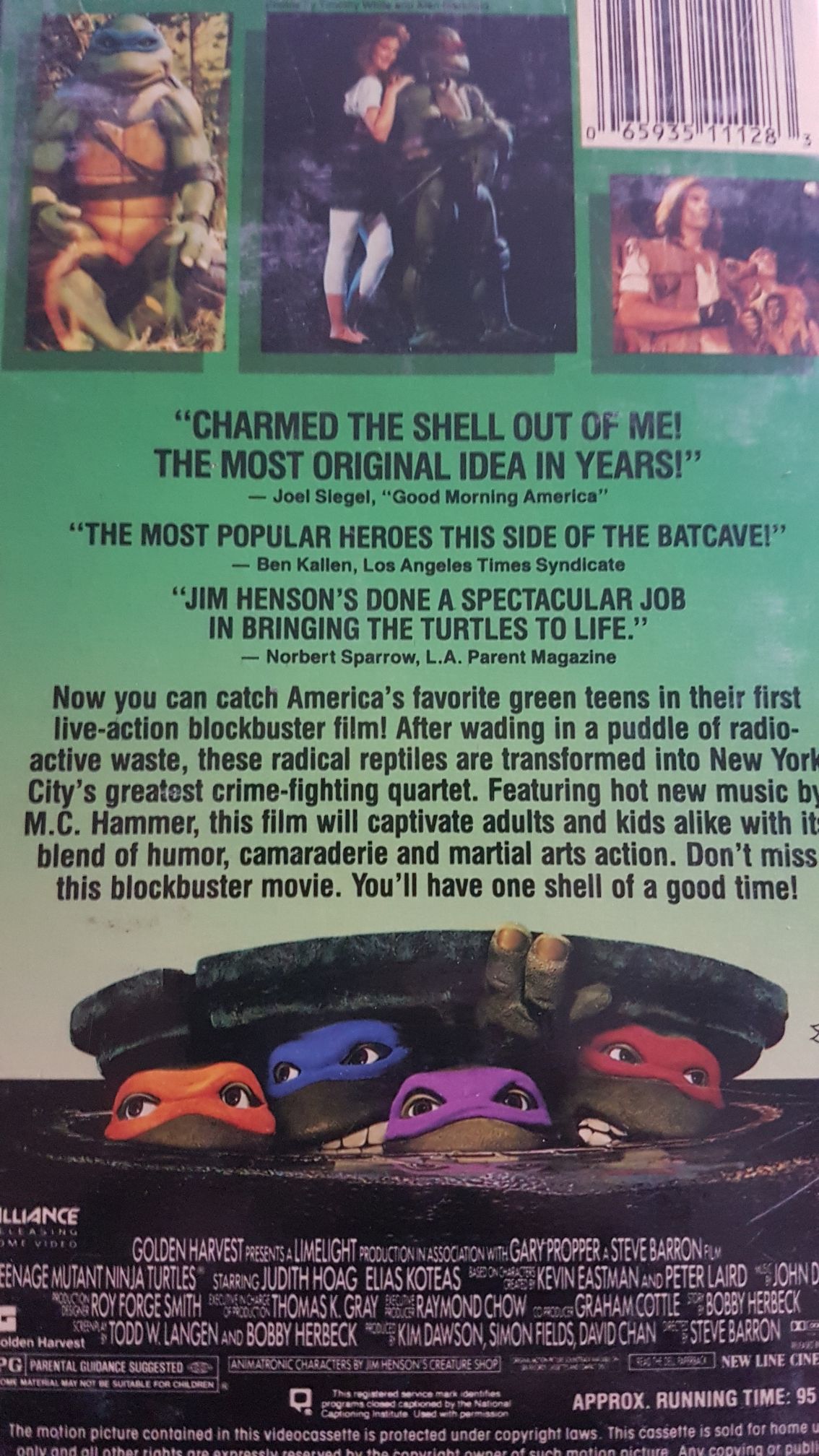 Teenage Mutant Ninja Turtles Laser Disc movie collectible [Barcode 014381760965] - Main Image 2