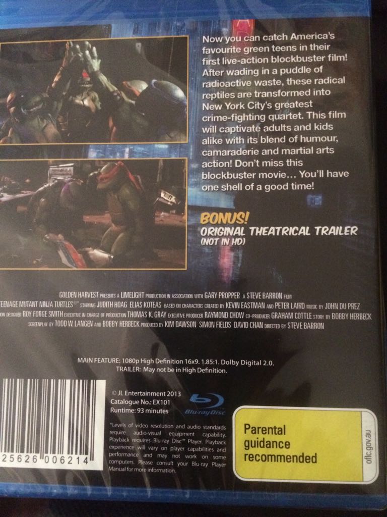 TEENAGE MUTANT NINJA TURTLES Blu-ray movie collectible [Barcode 9325626006214] - Main Image 2