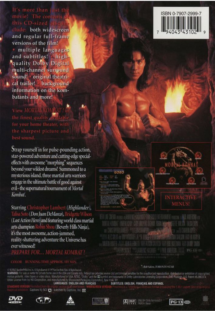 Mortal Kombat DVD movie collectible [Barcode 5051888073728] - Main Image 2