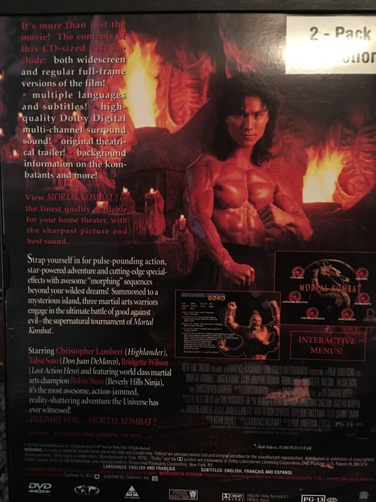 Mortal Kombat DVD movie collectible [Barcode 7898023236727] - Main Image 2