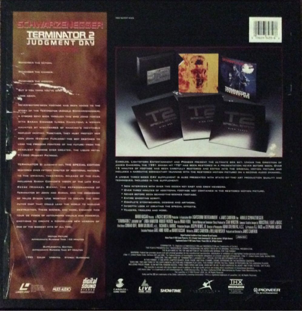 Terminator 2: Judgment Day - Special Edition Laser Disc movie collectible [Barcode 013023343566] - Main Image 2