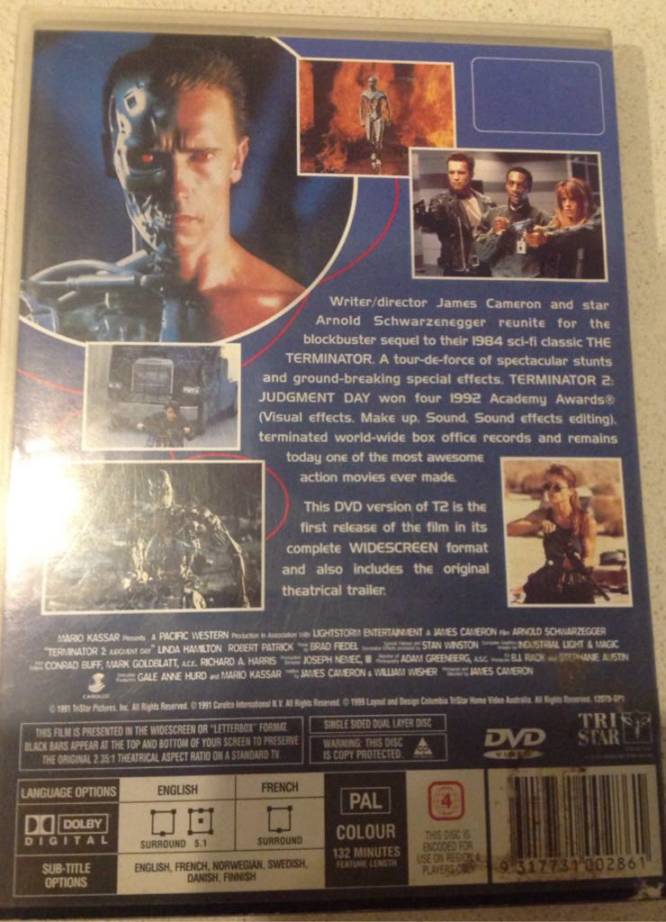 Terminator 2: Judgment Day DVD movie collectible [Barcode 9317731002861] - Main Image 2