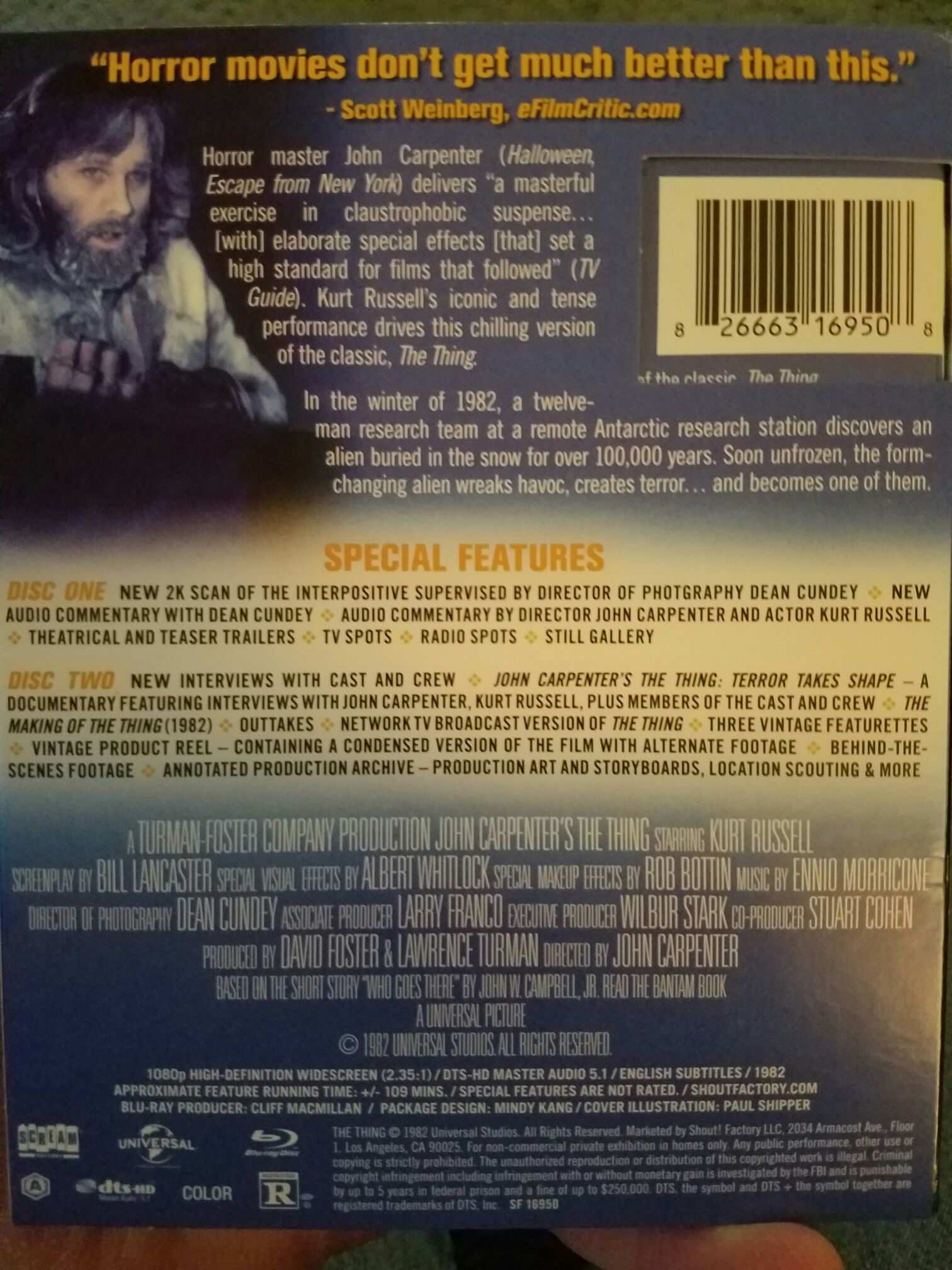 Thing, The Blu-ray movie collectible [Barcode 826663169508] - Main Image 2