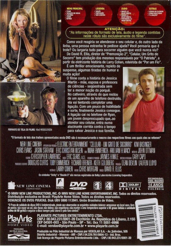 Cellular - 2004 Digital Copy movie collectible [Barcode 065935585077] - Main Image 2