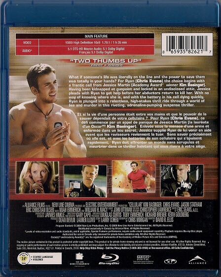 Cellular Blu-ray movie collectible [Barcode 065935826217] - Main Image 2