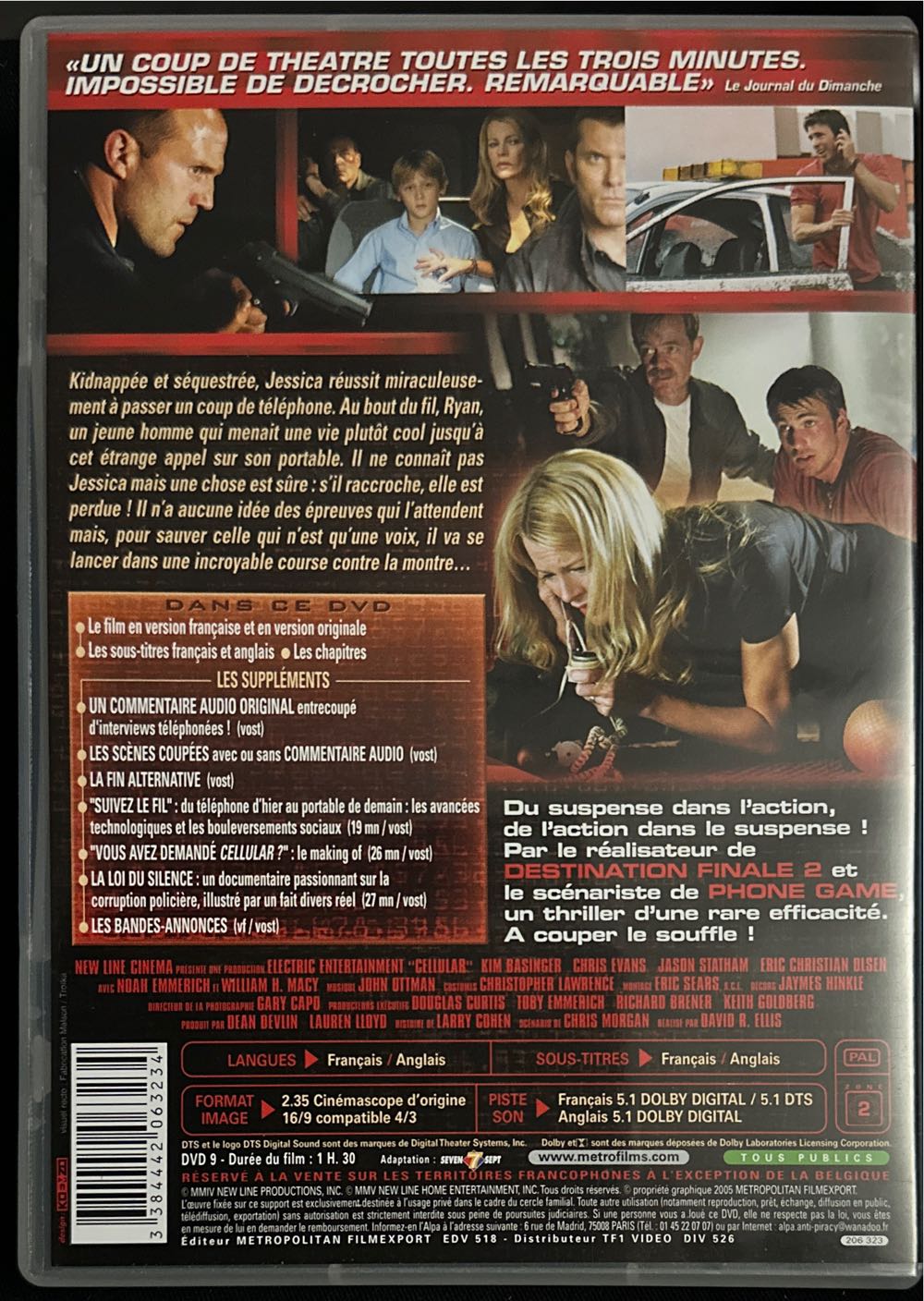 (002) Cellular DVD-R movie collectible [Barcode 3384442063234] - Main Image 2