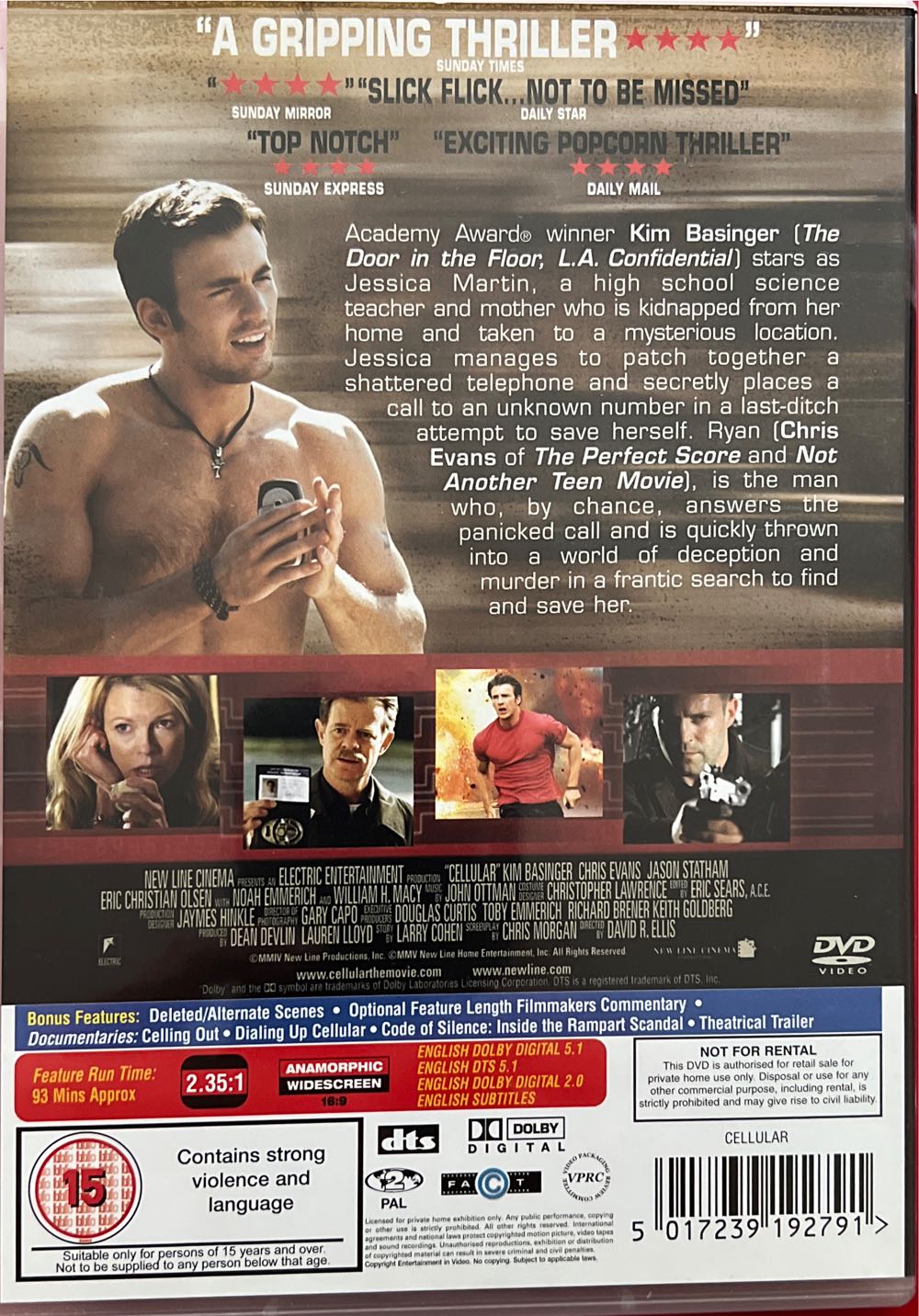 Cellular DVD movie collectible [Barcode 5017239192791] - Main Image 2