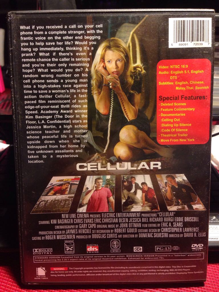 Cellular DVD movie collectible [Barcode 5690784005756] - Main Image 2