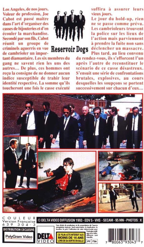 Reservoir Dogs DVD movie collectible [Barcode 828765581097] - Main Image 2