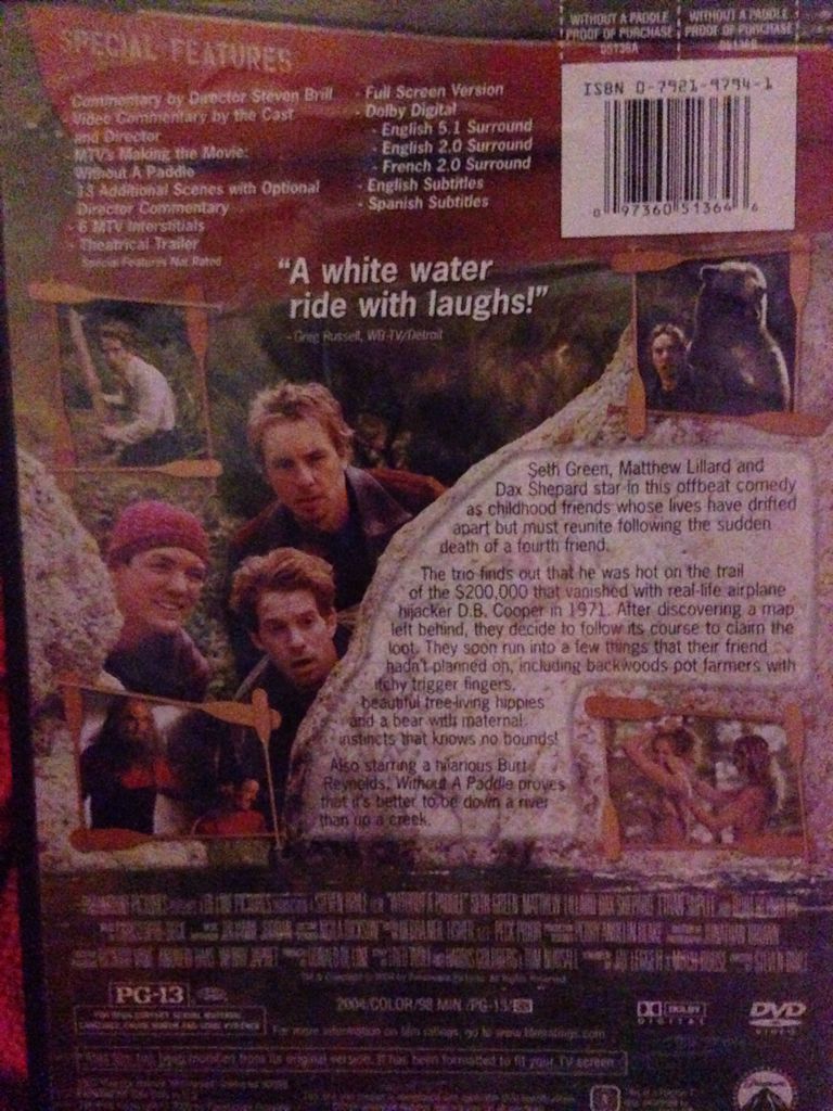 Without a Paddle DVD movie collectible [Barcode 097360513646] - Main Image 2