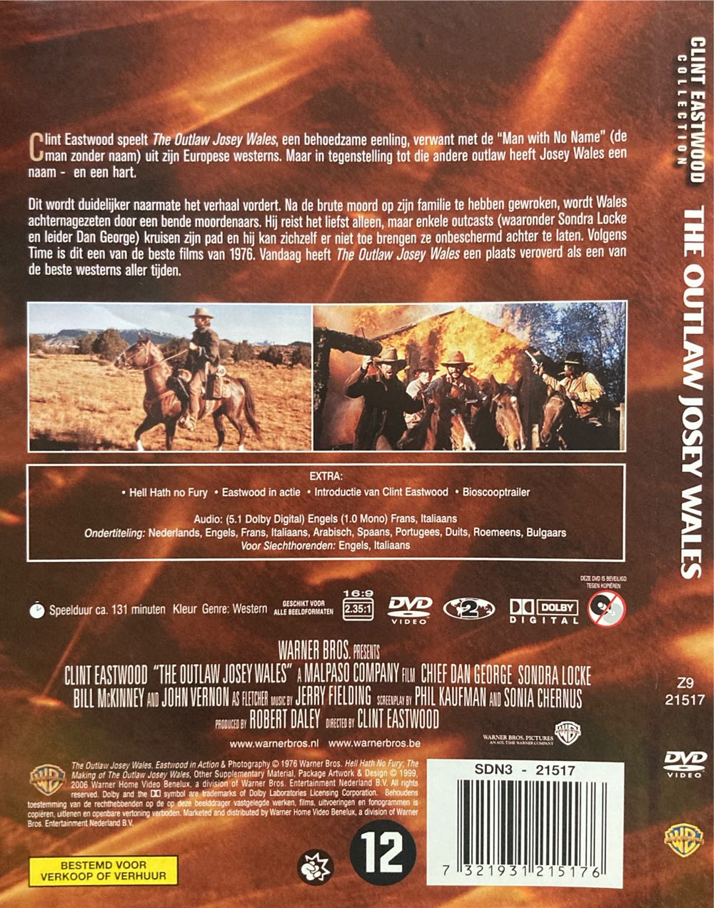 The Outlaw Josey Wales DVD movie collectible [Barcode 7321931215176] - Main Image 2