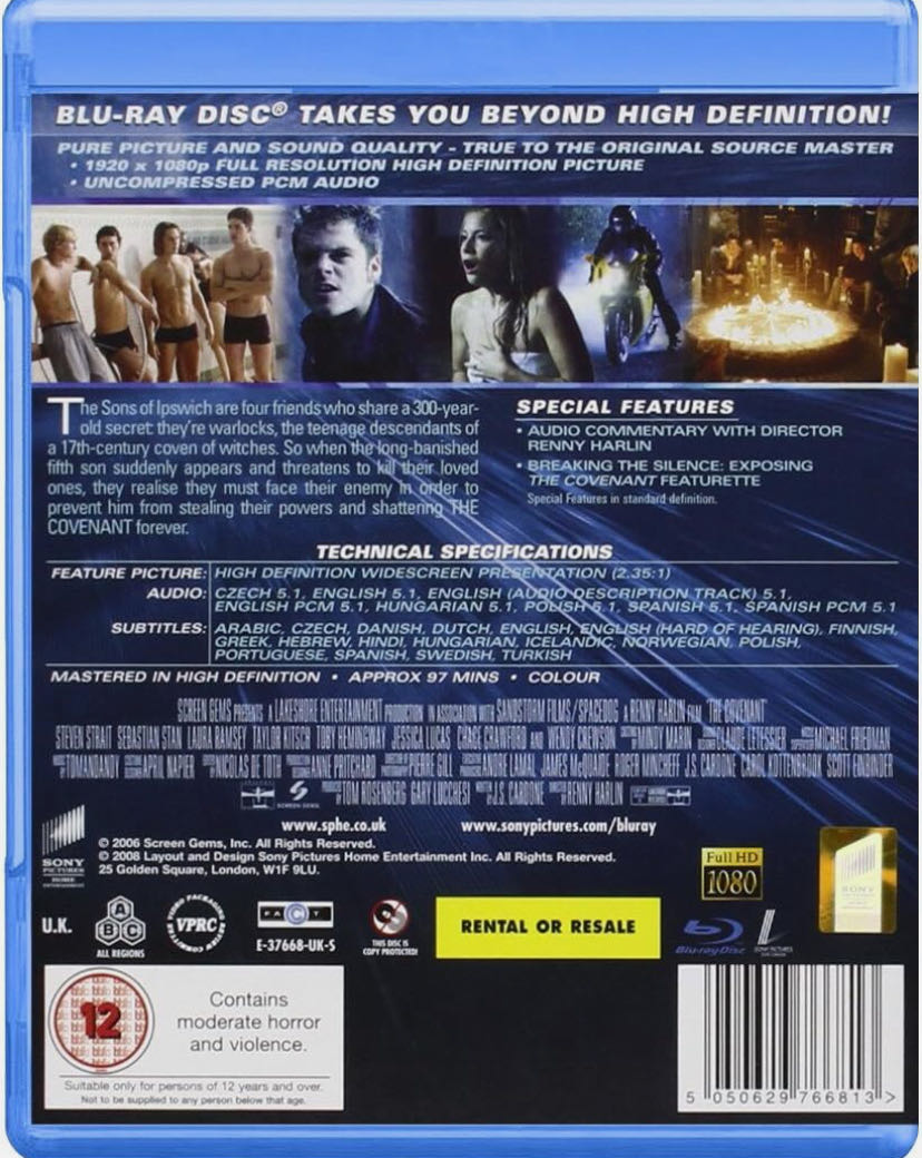 The Covenant Blu-ray movie collectible [Barcode 9317731052422] - Main Image 4