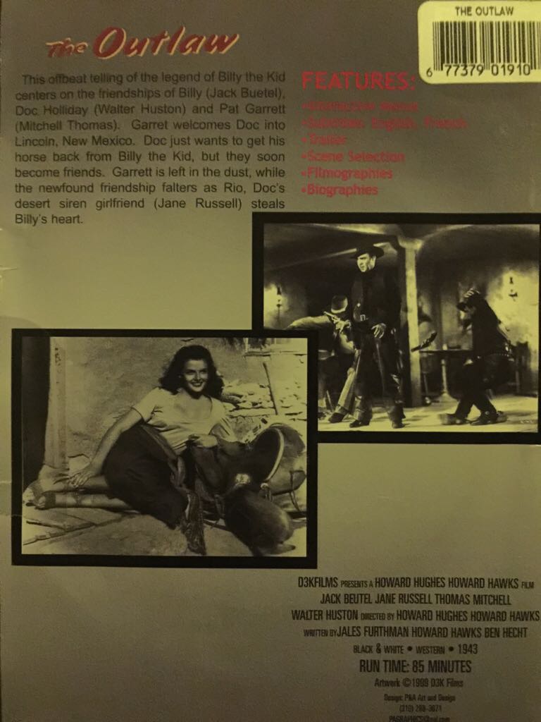 The Outlaw DVD movie collectible - Main Image 2