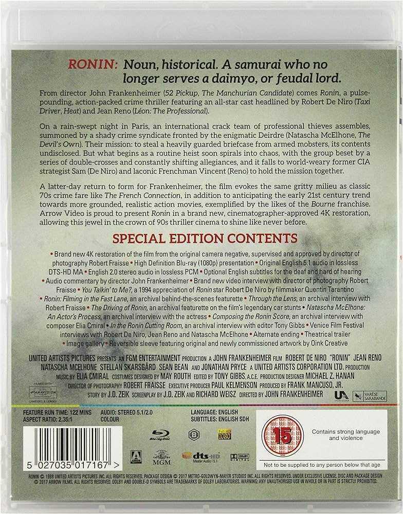 Ronin Blu-ray movie collectible [Barcode 5027035017167] - Main Image 4