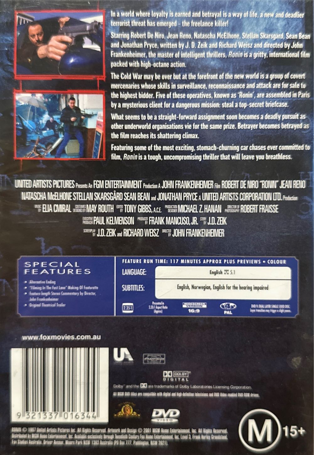 Ronin DVD movie collectible [Barcode 9321337016344] - Main Image 2