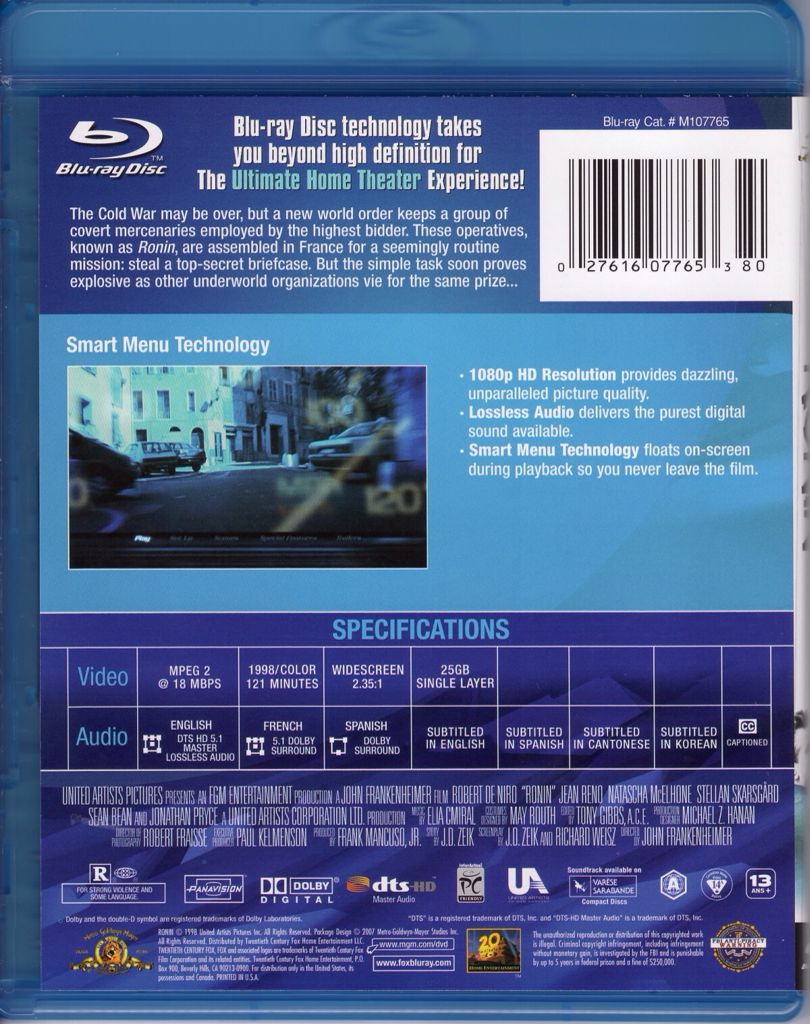 Ronin Blu-ray movie collectible - Main Image 2