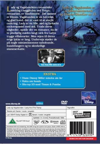 Lady And The Tramp DVD movie collectible [Barcode 717951003997] - Main Image 2