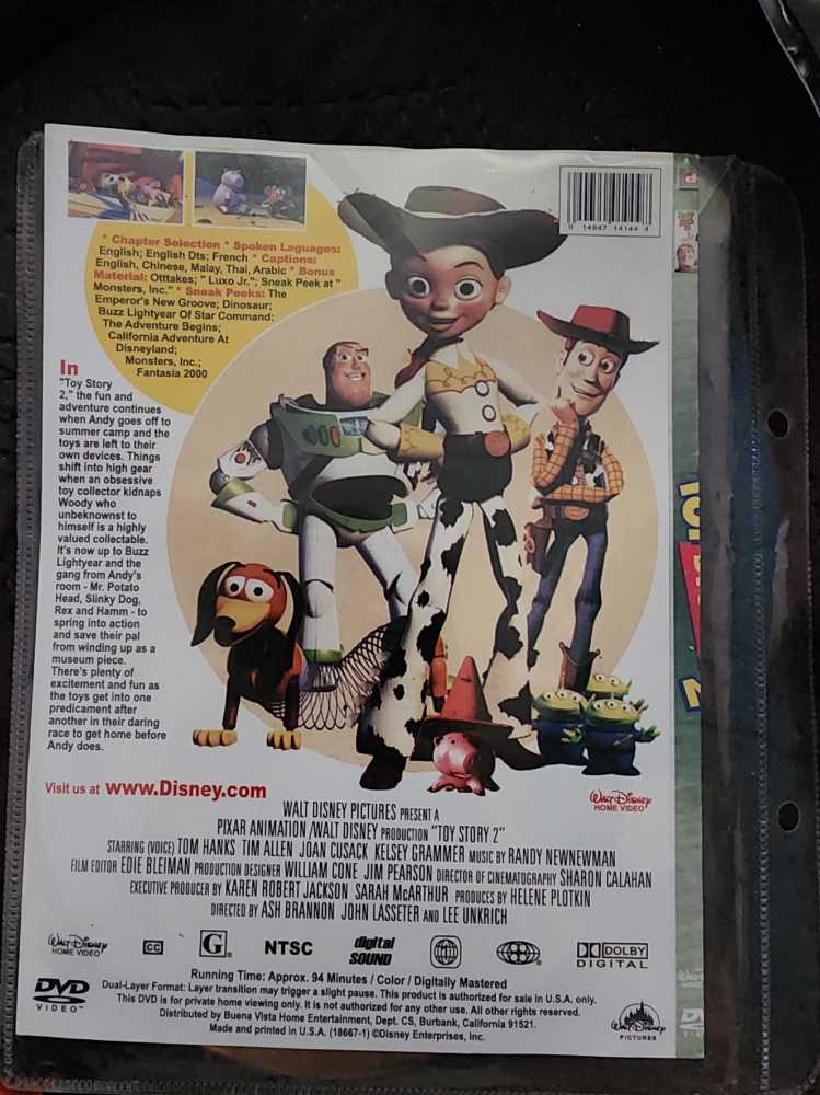 Toy Story 2 (1999) DVD movie collectible [Barcode 3459379402132] - Main Image 3