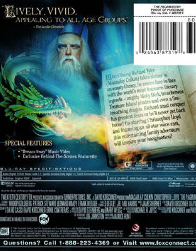 The Pagemaster Digital Copy movie collectible [Barcode 6073743873198] - Main Image 2
