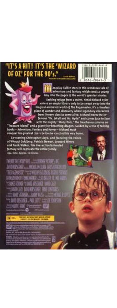 The Pagemaster VHS movie collectible - Main Image 2