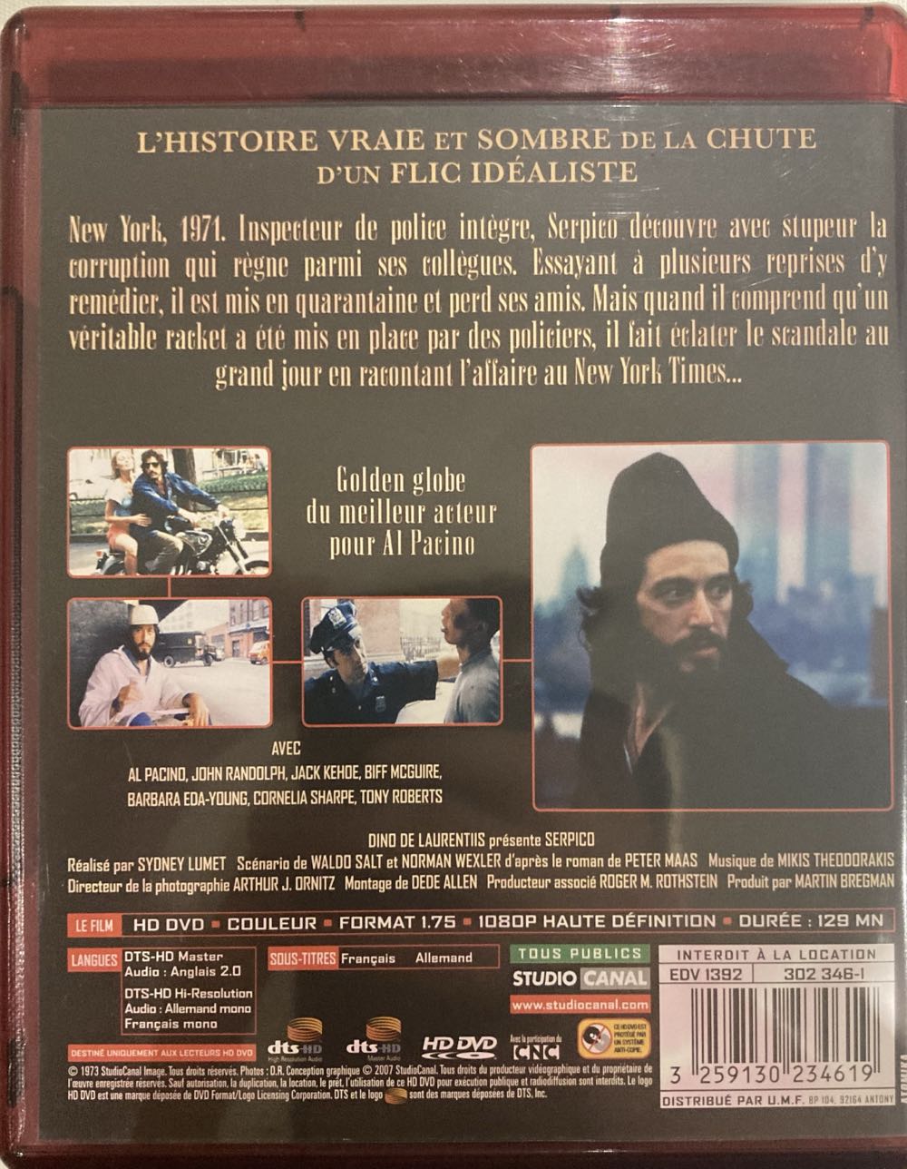 Serpico HD DVD movie collectible [Barcode 3259130234619] - Main Image 2