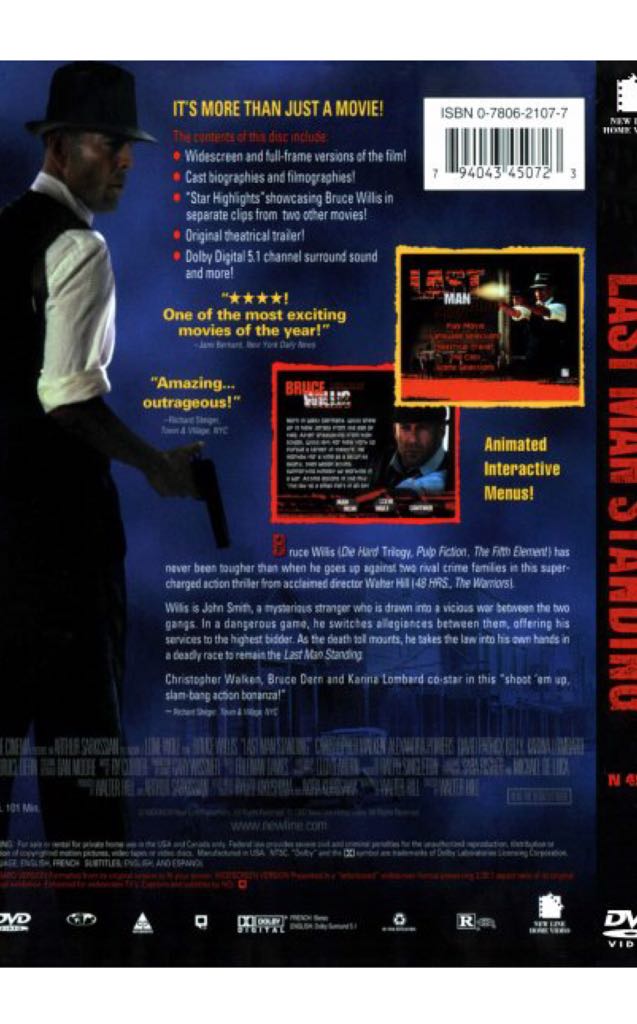 Last Man Standing DVD movie collectible [Barcode 6003805055231] - Main Image 2
